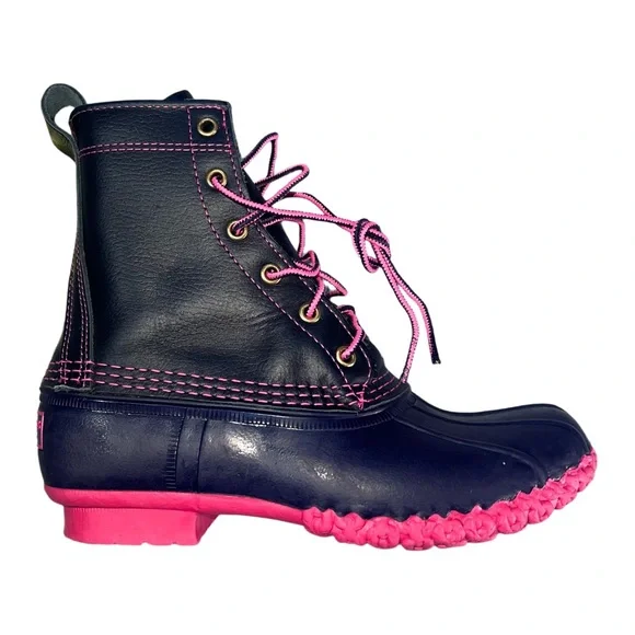 ⭐ L.L. Bean Duck Boots | Pink & Navy | Lightly Used ⭐ - Picture 11 of 12